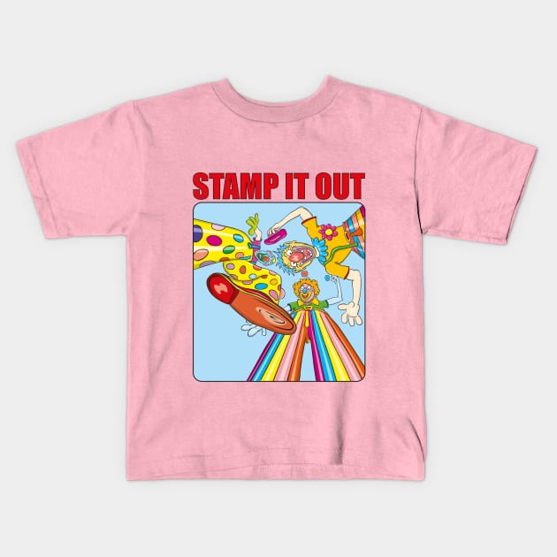 Stamp it out Kids T-Shirt by Kullatoons